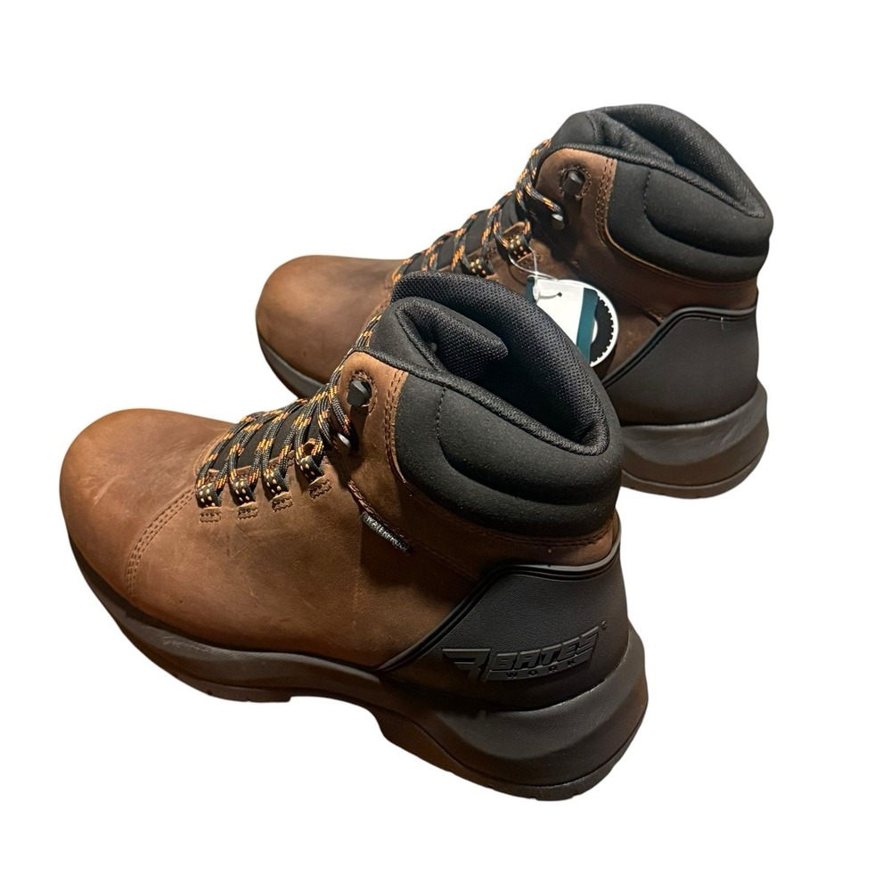 Bates Work By Wolverine Mill Waterproof Steel Toe Brown Leather Boots Men's 10.5 - Picture 4 of 9